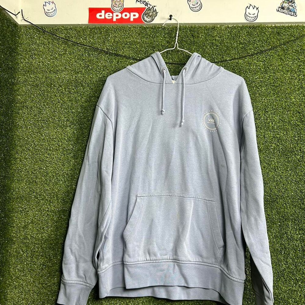 Vans Men's Blue and Grey Hoodie
